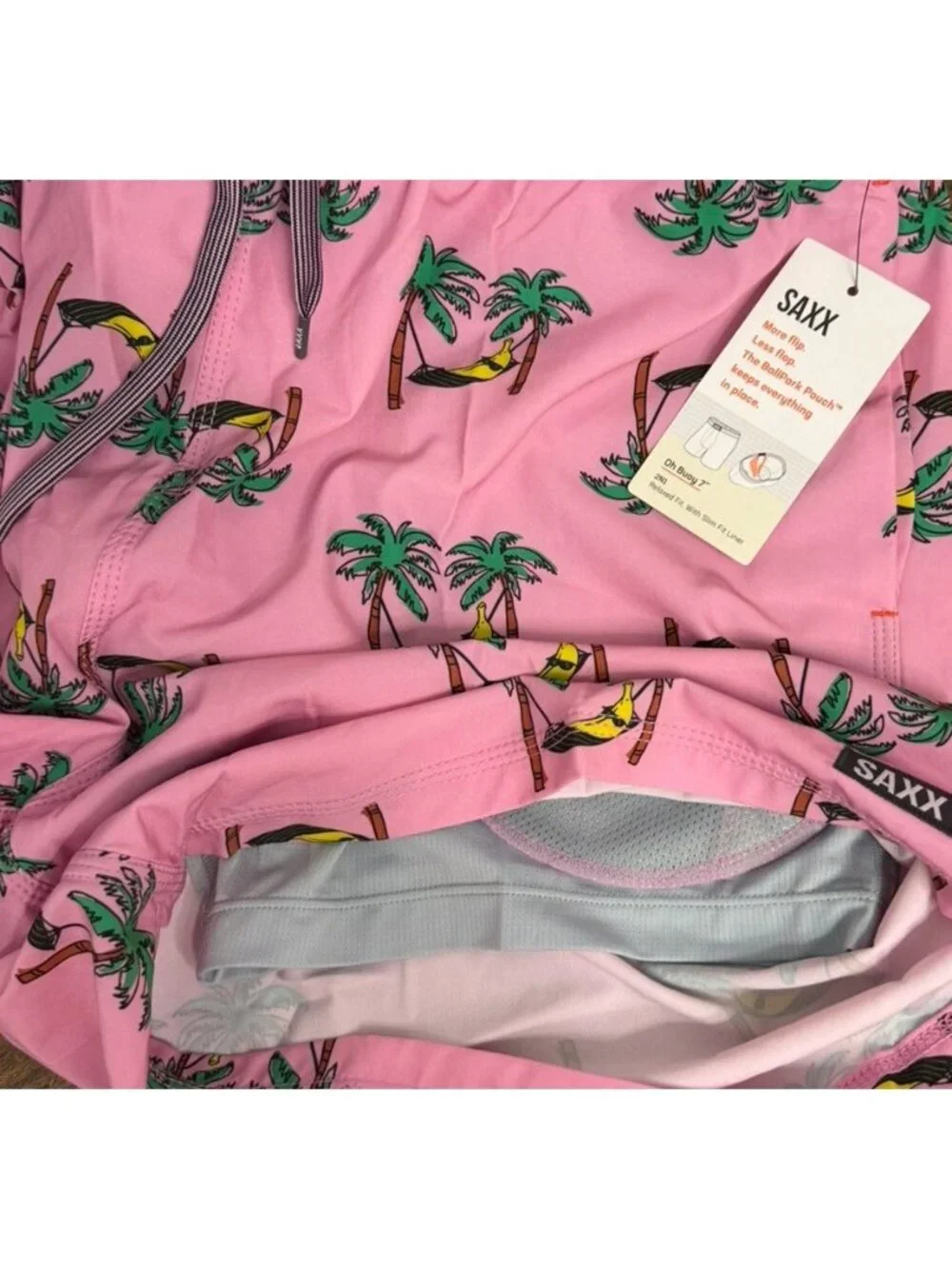 SAXX Oh Buoy XL 2N1 Swim Trunks Mens 7” Inseam Banana Hammocks Lined Liner